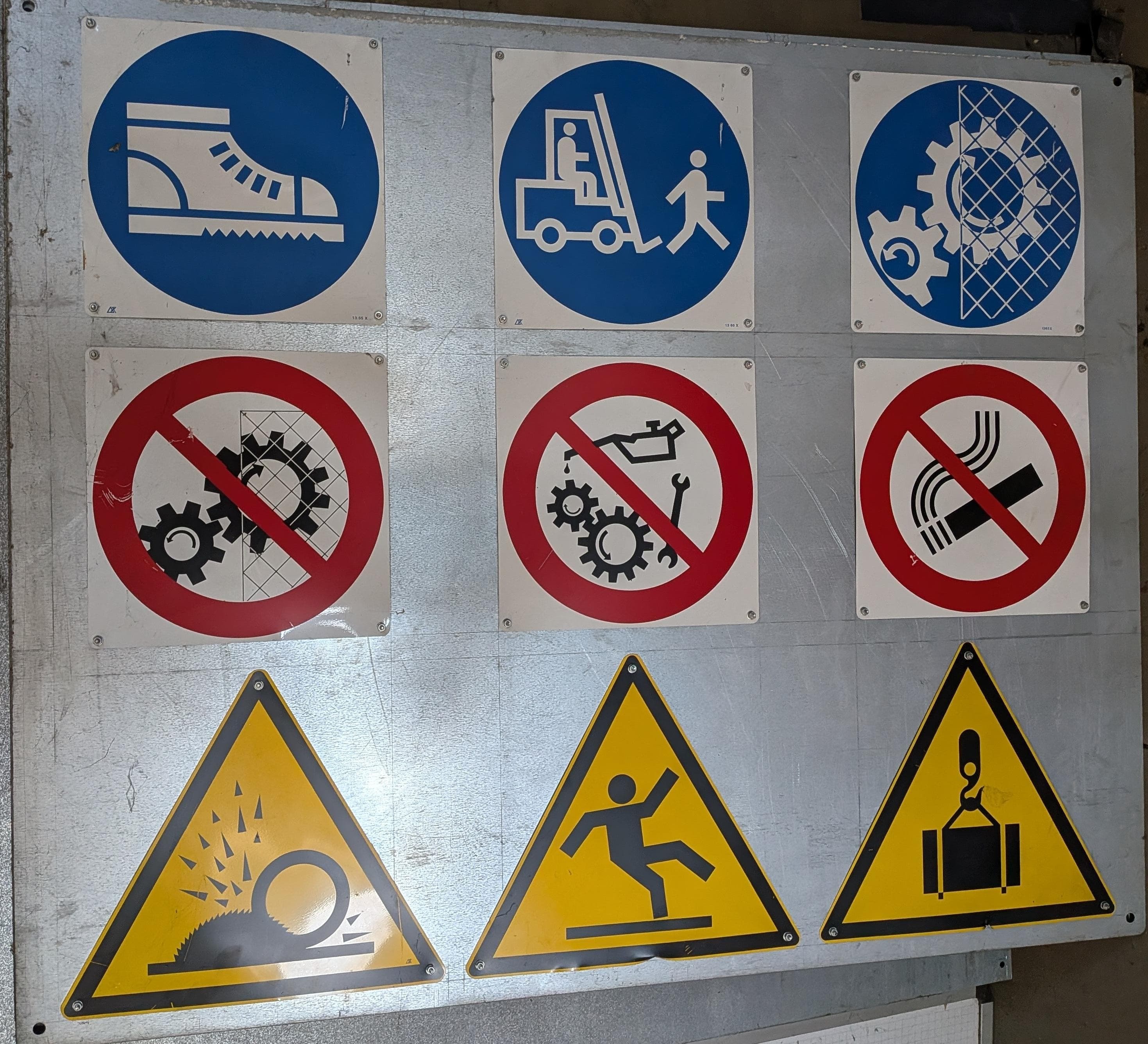 Cartello multi simbolo "rischi sicurezza" 