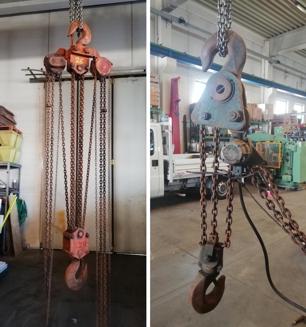 Paranco con portata 20 ton e 15 ton